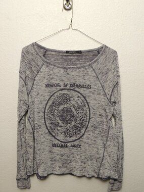 OBEY No. 89 "Beware of Darkness" Grey Space Dye Top - Size S